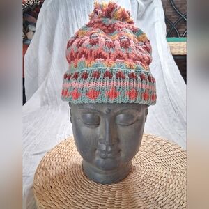 Colorful Knit Pom-Pom Beanie